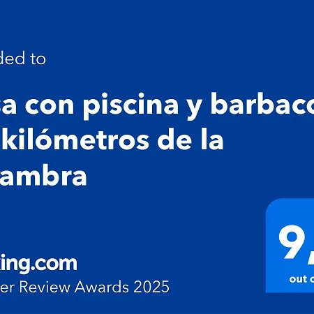 Casa Con Piscina Y Barbacoa A 3 Kilometros De La Alhambra Hébergement de vacances *